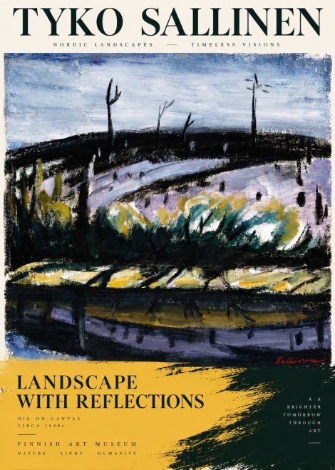 Tyko Sallinen Landscape with Reflections No3 - Plakat