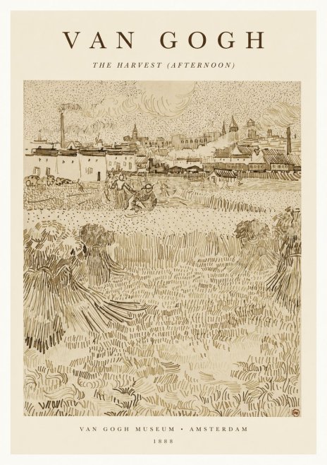 Van Gogh The Harvest (Afternoon) No1 - Plakat