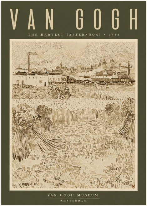 Van Gogh The Harvest (Afternoon) No2 - Plakat