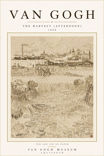 Van Gogh The Harvest (Afternoon) No6 - Plakat