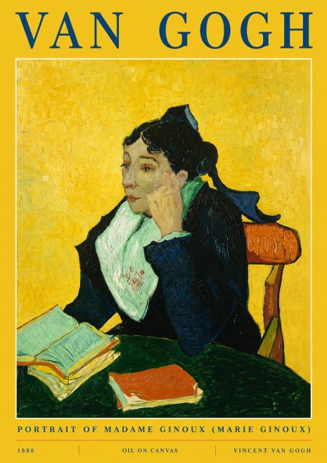 Van Gogh Portrait of Madame Ginoux (Marie Ginoux) No2 - Plakat