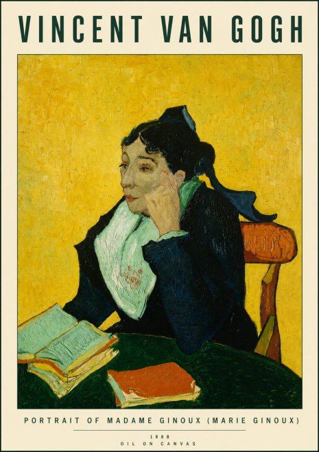 Van Gogh Portrait of Madame Ginoux (Marie Ginoux) No4 - Plakat