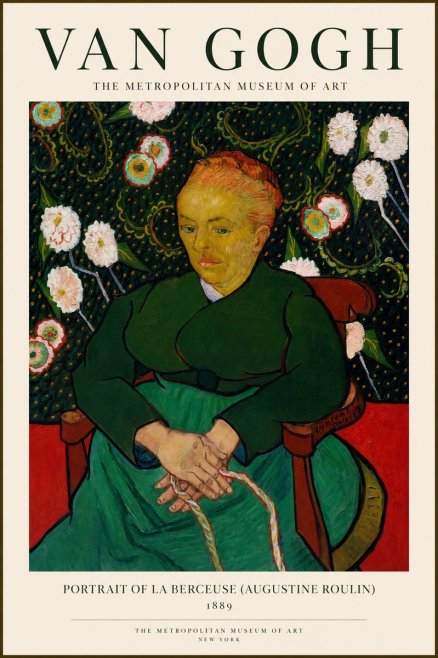 Van Gogh Portrait of La Berceuse (Augustine Roulin) No1 - Plakat