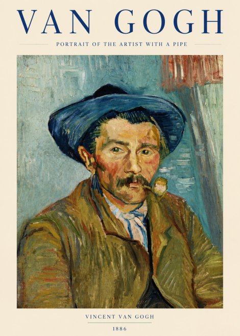 Van Gogh Portrait of the Artist with a Pipe No3 - Plakat