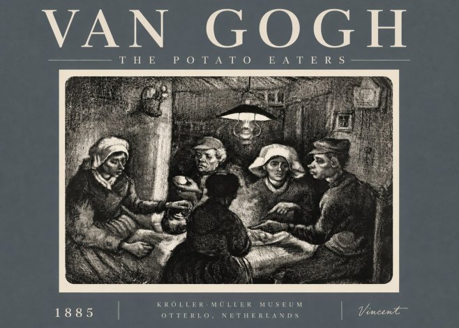 Van Gogh The Potato Eaters I No6 - Plakat