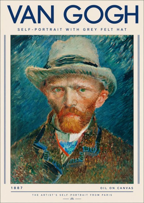 Van Gogh Self-portrait with Grey Felt Hat I No3 - Plakat