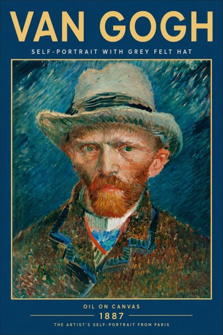 Van Gogh Self-portrait with Grey Felt Hat I No5 - Plakat