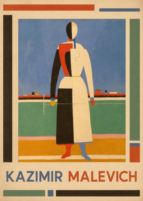 Kazimir Malevich Woman with a Rake No1 - Plakat