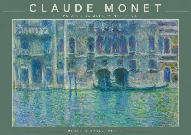 Monet The Palazzo Da Mula, Venice No4 - Plakat