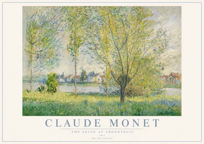 Monet The Seine at Argenteil No6 - Plakat