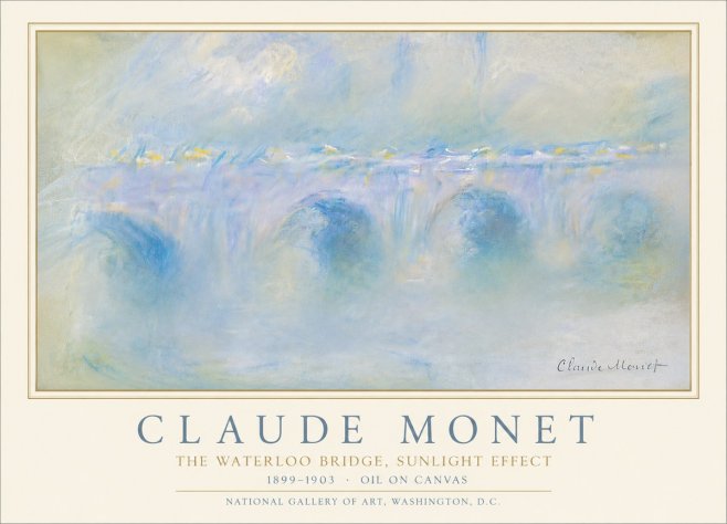 Monet The Waterloo Bridge, Sunlight Effect No3 - Plakat