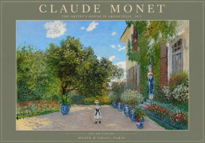 Monet The Artist's House in Argenteuil, 1873 No4 - Plakat