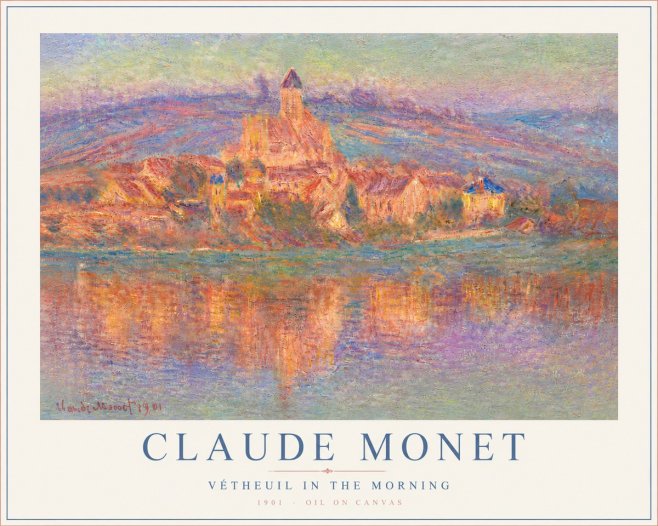 Monet Vétheuil in the Morning No6 - Plakat