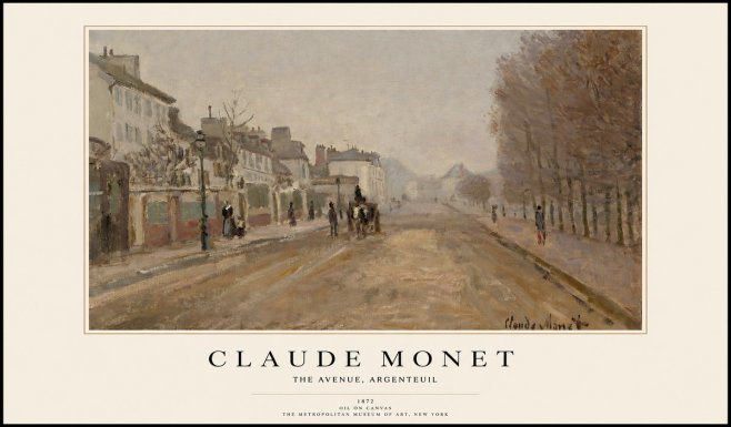 Monet The Avenue, Argenteuil No1 - Plakat