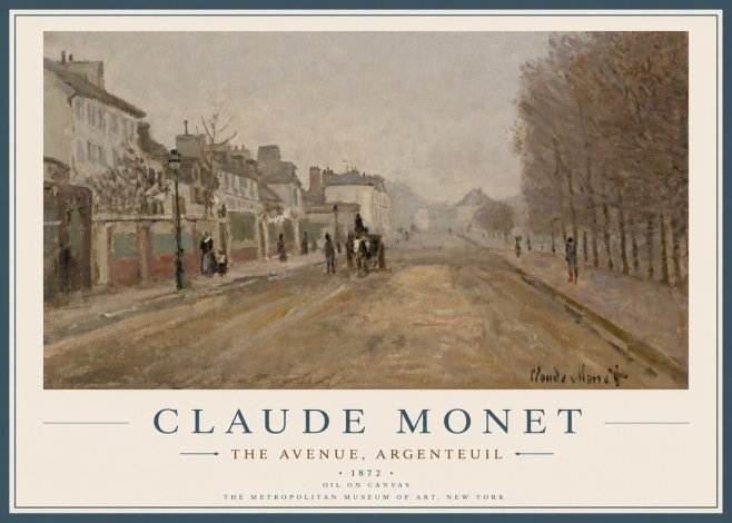 Monet The Avenue, Argenteuil No2 - Plakat