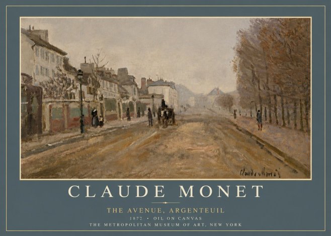 Monet The Avenue, Argenteuil No4 - Plakat