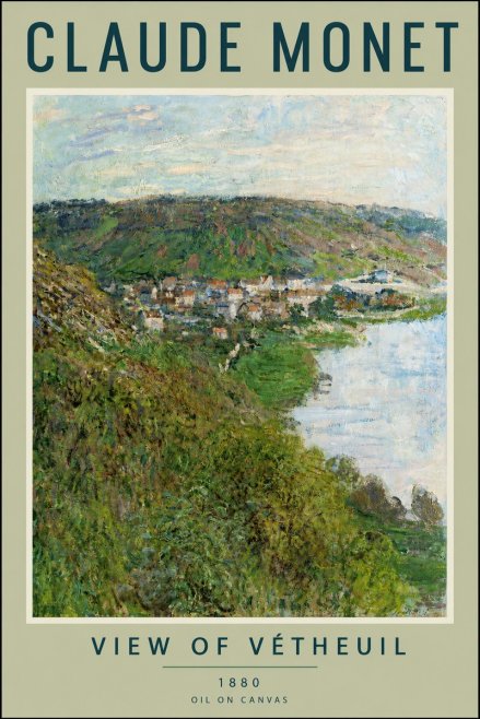 Monet View of Vétheuil II No2 - Plakat