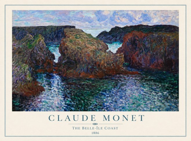 Monet The Belle-île Coast No5 - Plakat