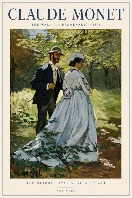 Monet The Walk (La Promenade) No6 - Plakat