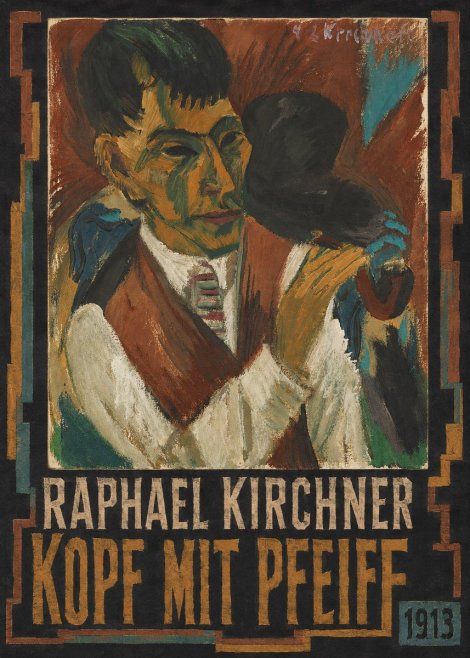 Raphael Kirchner Kopf Mit Pfeife No5 - Plakat