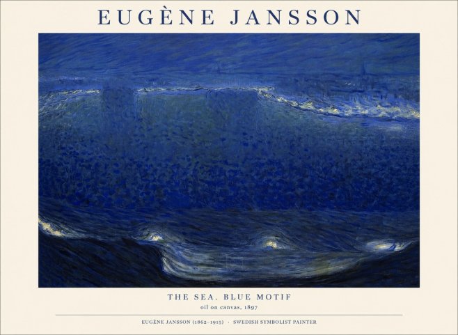 Eugène Jansson The Sea. Blue Motif No1 - Plakat