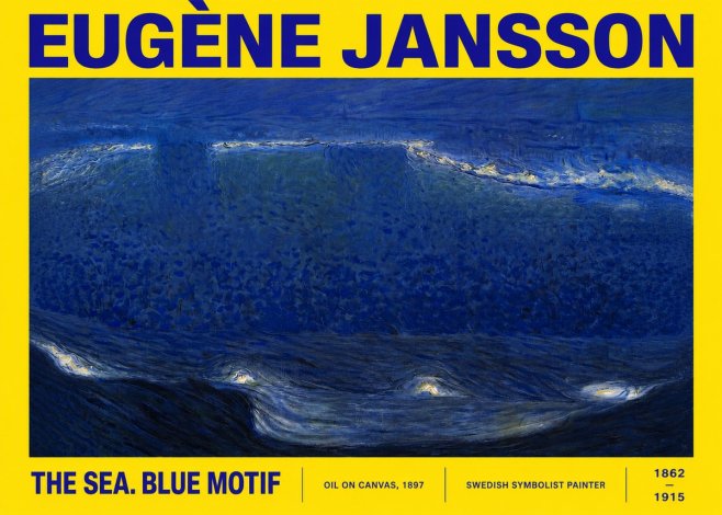Eugène Jansson The Sea. Blue Motif No2 - Plakat