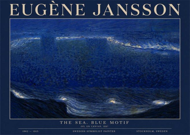 Eugène Jansson The Sea. Blue Motif No3 - Plakat
