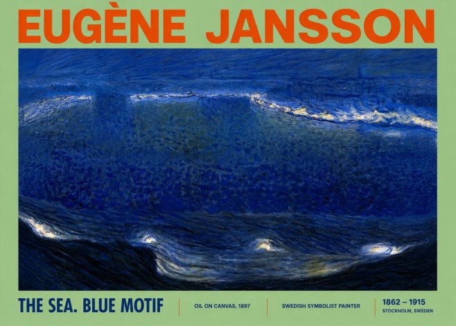 Eugène Jansson The Sea. Blue Motif No4 - Plakat