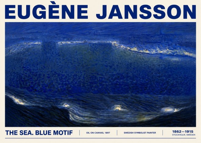 Eugène Jansson The Sea. Blue Motif No5 - Plakat