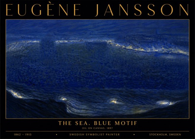 Eugène Jansson The Sea. Blue Motif No6 - Plakat