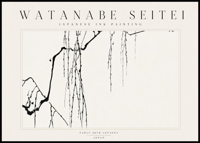 Watanabe Seitei Willow Branches II No3 - Plakat