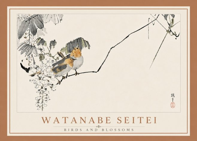 Watanabe Seitei Birds and Blossoms No6 - Plakat