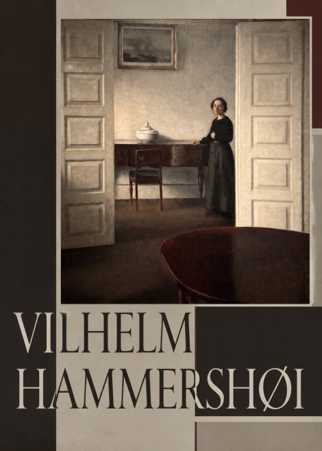 Vilhelm Hammershøi Interior with a Standing Woman No5 - Plakat