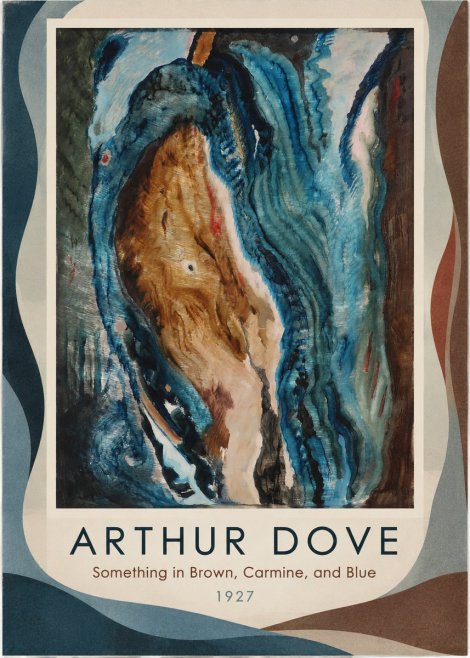 Arthur Dove Something in Brown, Carmine, and Blue No1 - Plakat