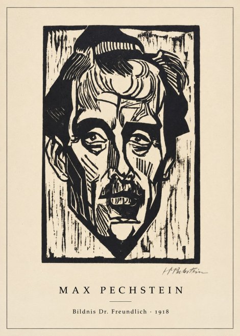 Max Pechstein Bildnis Dr. Freundlich • 1918 No3 - Plakat