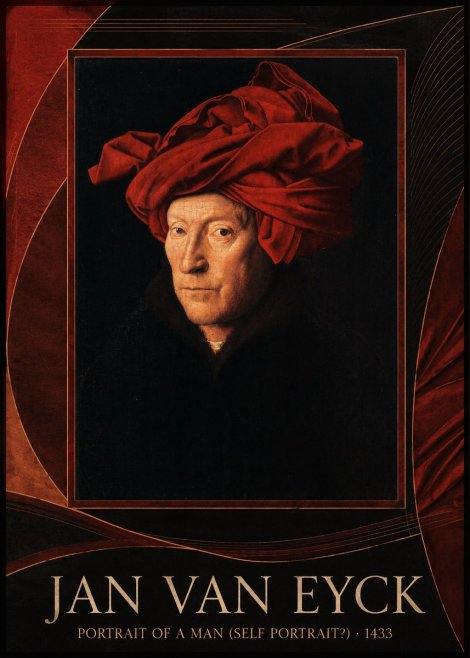 Jan van Eyck Portrait of a Man (Self Portrait?) No2 - Plakat