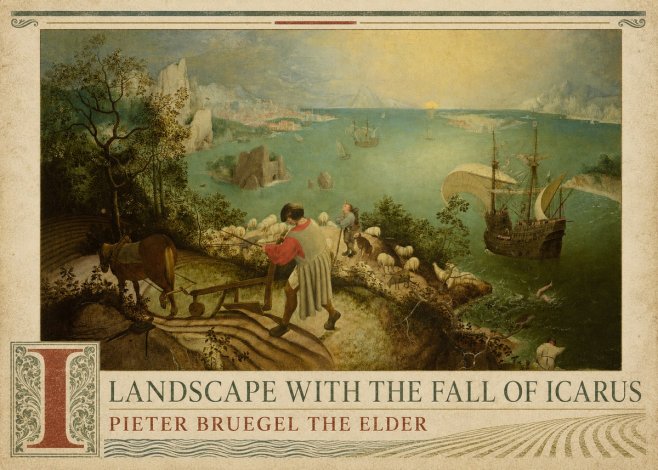 Pieter Bruegel Landscape with the Fall of Icarus II No3 - Plakat