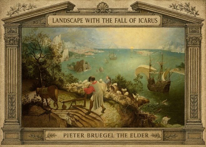 Pieter Bruegel Landscape with the Fall of Icarus II No4 - Plakat