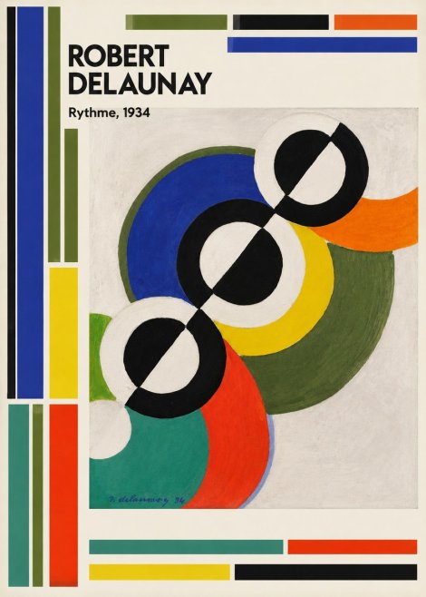 Robert Delaunay Rythme, 1934 No2 - Plakat