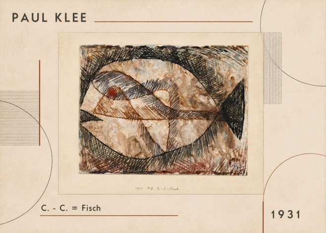 Paul Klee C. - C. = Fisch No1 - Plakat