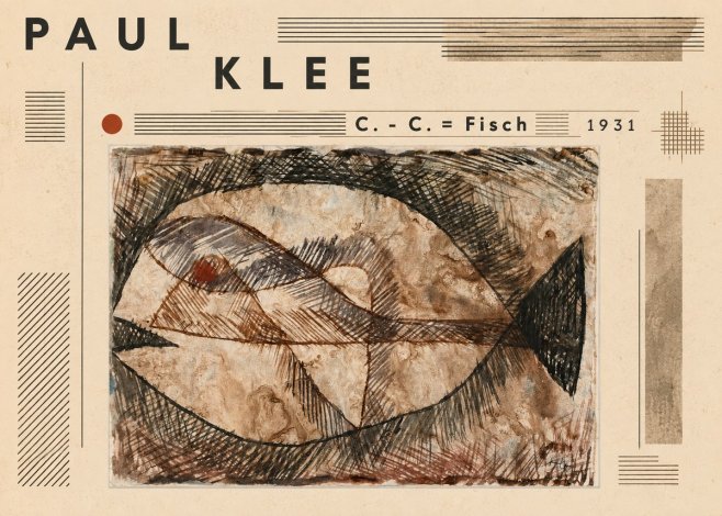 Paul Klee C. - C. = Fisch No6 - Plakat
