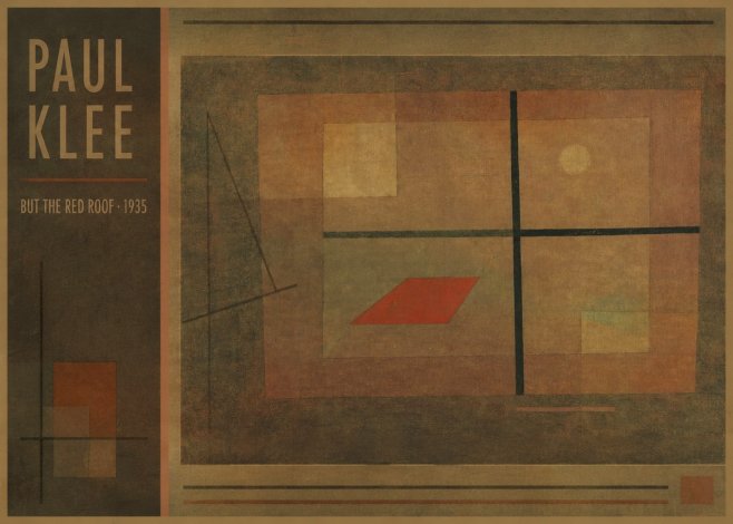 Paul Klee But the Red Roof No2 - Plakat