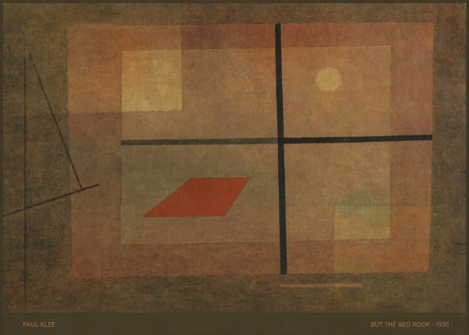 Paul Klee But the Red Roof No5 - Plakat