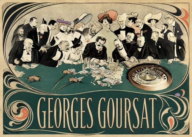 Georges Goursat At the Roulette Table No2 - Plakat