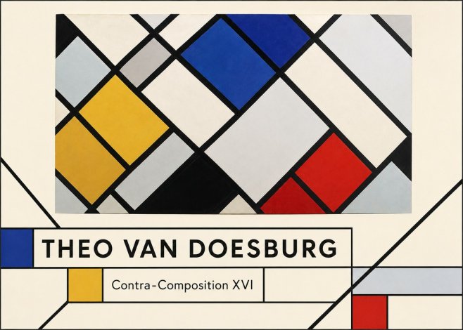 Theo van Doesburg Contra-composition Xvi No3 - Plakat