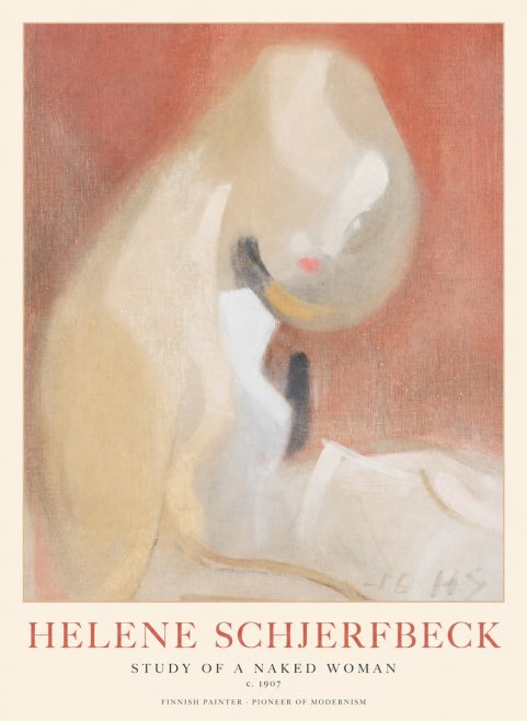 Helene Schjerfbeck Study of a Naked Woman No1 - Plakat