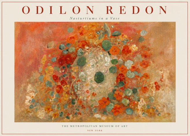 Odilon Redon Nasturtiums in a Vase No6 - Plakat