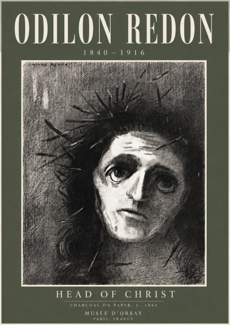 Odilon Redon Head of Christ I No5 - Plakat