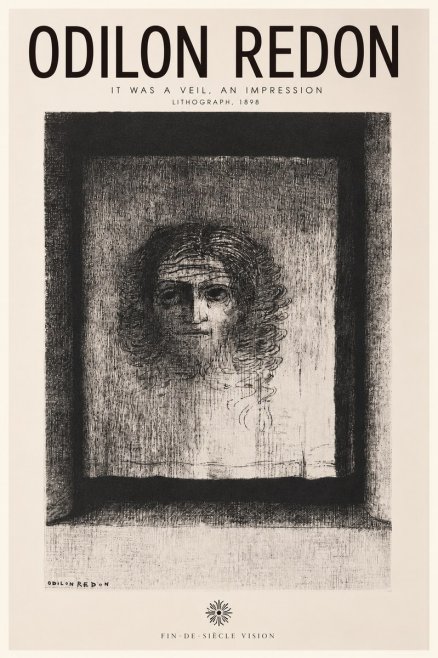 Odilon Redon It Was a Veil, an Impression No2 - Plakat