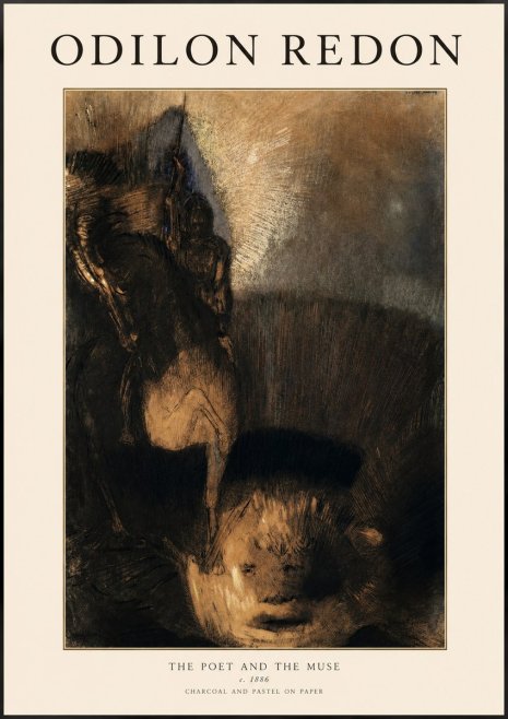 Odilon Redon The Poet and the Muse No1 - Plakat
